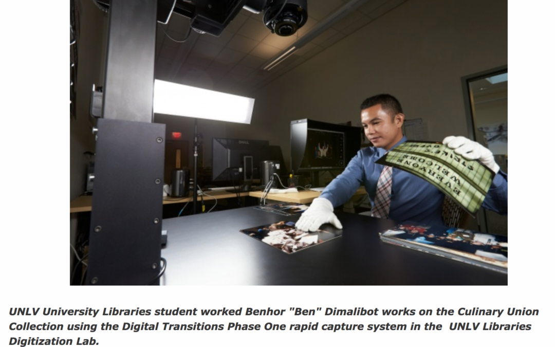 Noteworthy: Culinary Workers Union Collection Comes Alive Through Tech in Digital Collections Lab by Jasmin Bryant